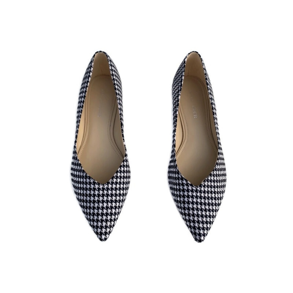 Marc Fisher Amalia Houndstooth Pointed Toe Flats 7 M
